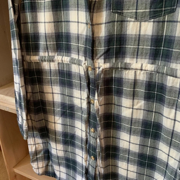 Abercrombie Plaid Tie Waist Tunic Dress - Picture 8 of 12
